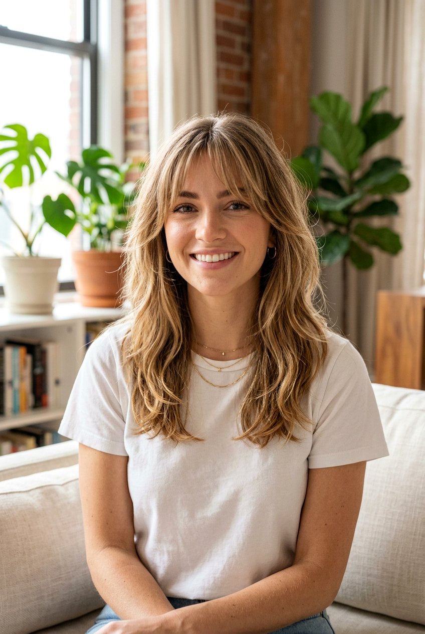 Medium Hair With Wispy Curtain Bangs - 20 medium hair with curtain bangs - 20 medium hair with curtain bangs