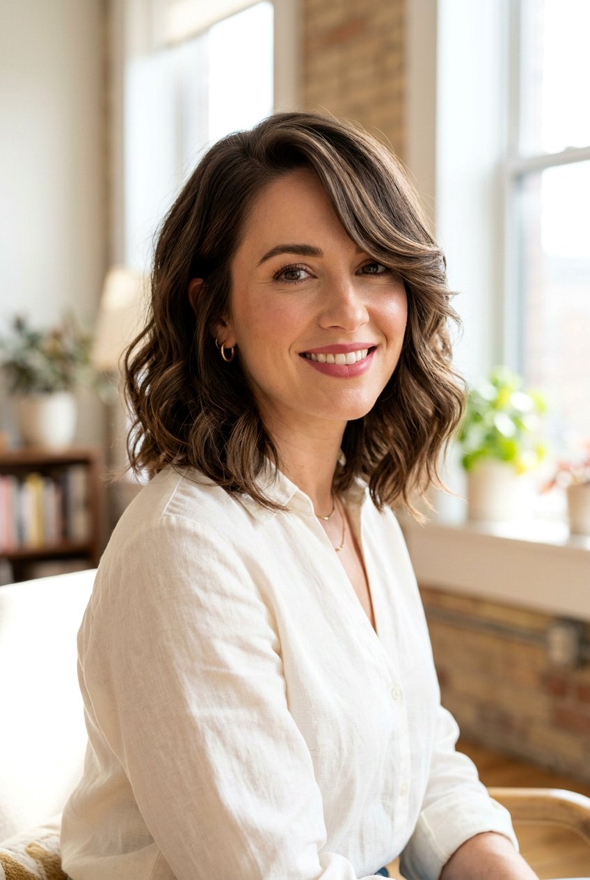 Medium Haircut With Face Framing Layers And Side Part - 20 face framing haircut for medium hair - 20 face framing haircut for medium hair