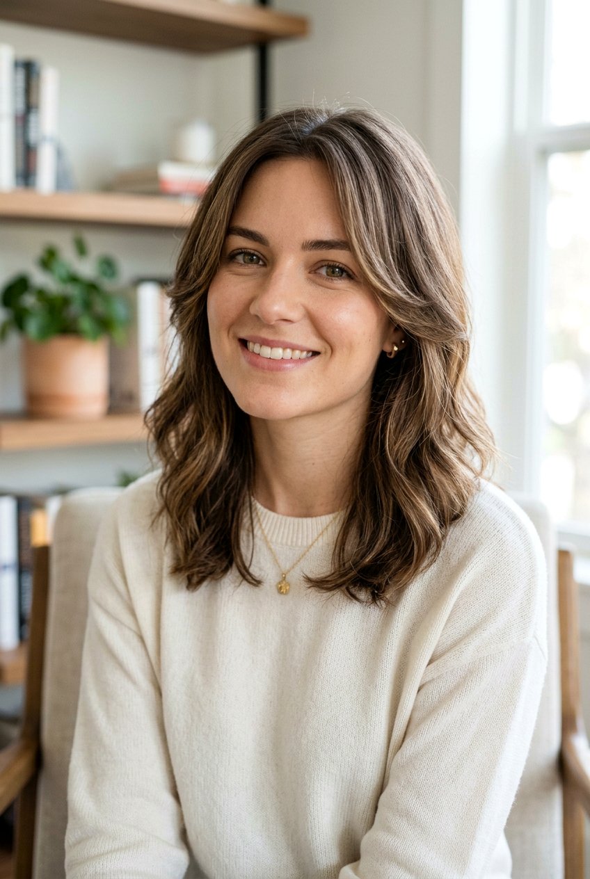 Medium Haircut With Face Framing Layers For Square Face - 20 face framing haircut for medium hair - 20 face framing haircut for medium hair