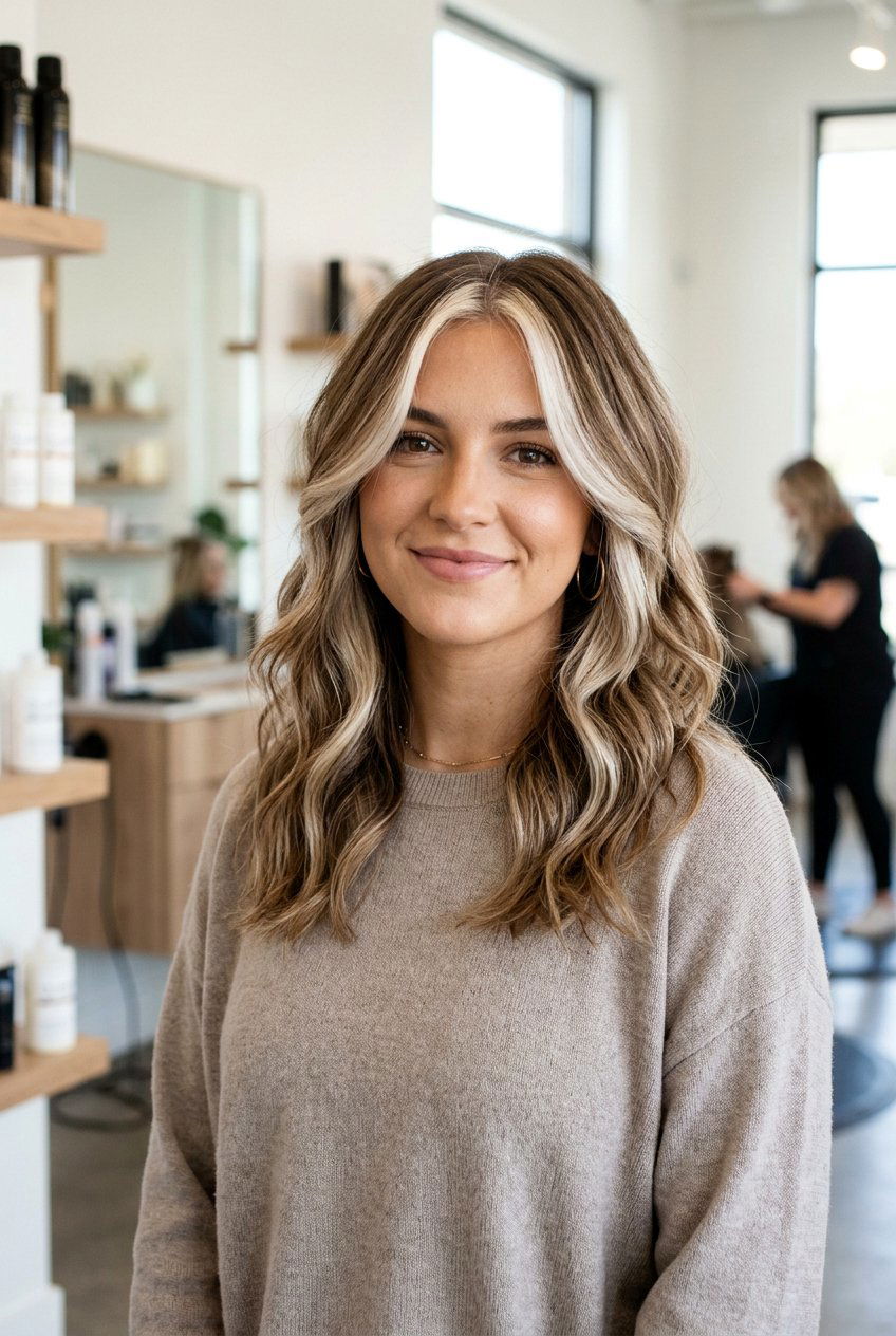 Medium Haircut With Money Piece And Face Framing Layers - 20 face framing haircut for medium hair - 20 face framing haircut for medium hair