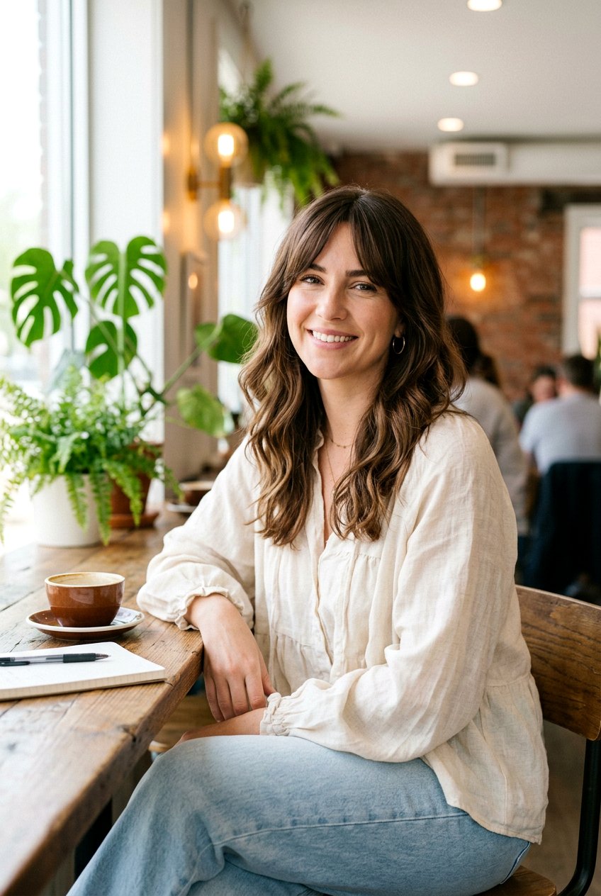 Medium Haircut with Curtain Bangs Only - 20 salon haircut ideas for medium hair - 20 salon haircut ideas for medium hair