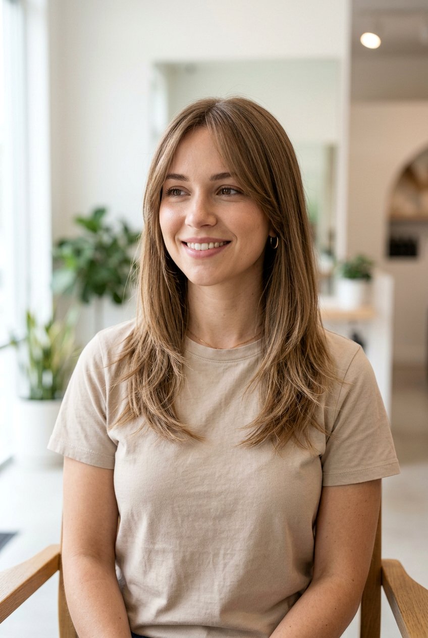 Medium Haircut with Wispy Ends - 20 salon haircut ideas for medium hair - 20 salon haircut ideas for medium hair