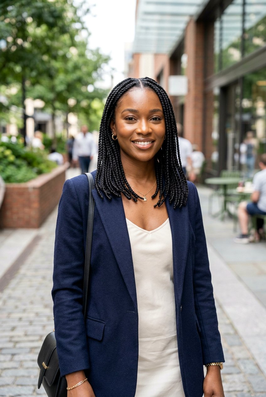 Medium Knotless Braids - 20 black women knotless braid ideas - 20 black women knotless braid ideas