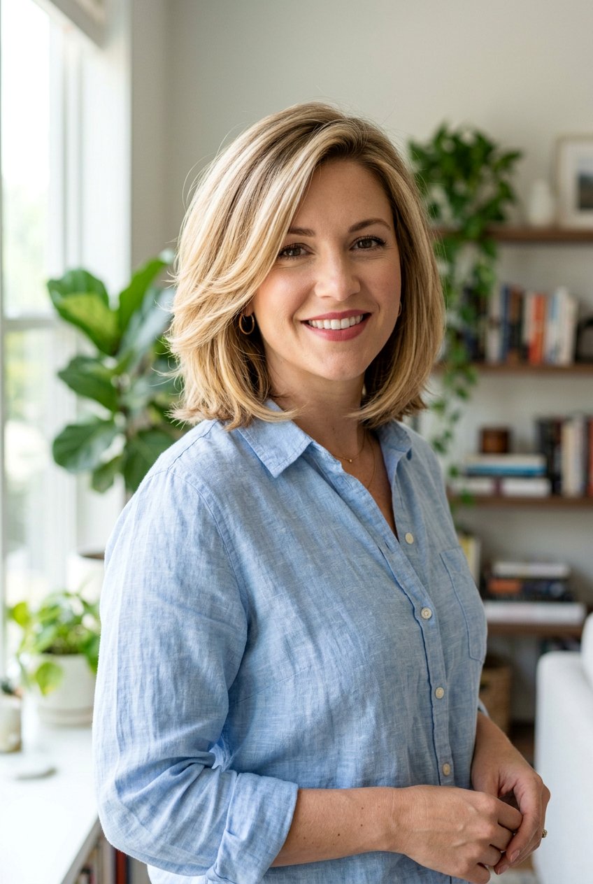 Medium Layered Bob For Oval Face - 20 medium haircut for oval face women - 20 medium haircut for oval face women