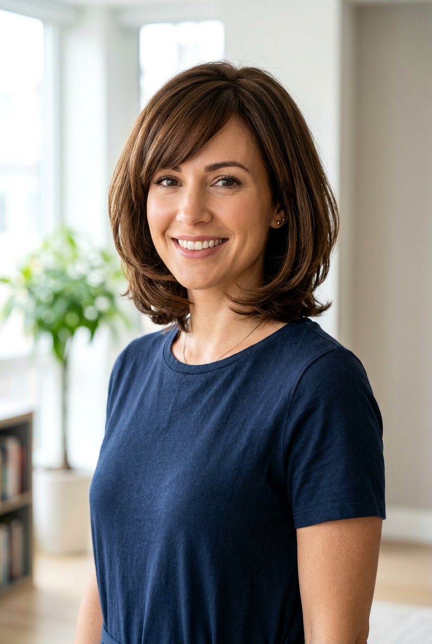 Medium Layered Bob With Side Fringe - 20 side swept fringe for medium hair - 20 side swept fringe for medium hair