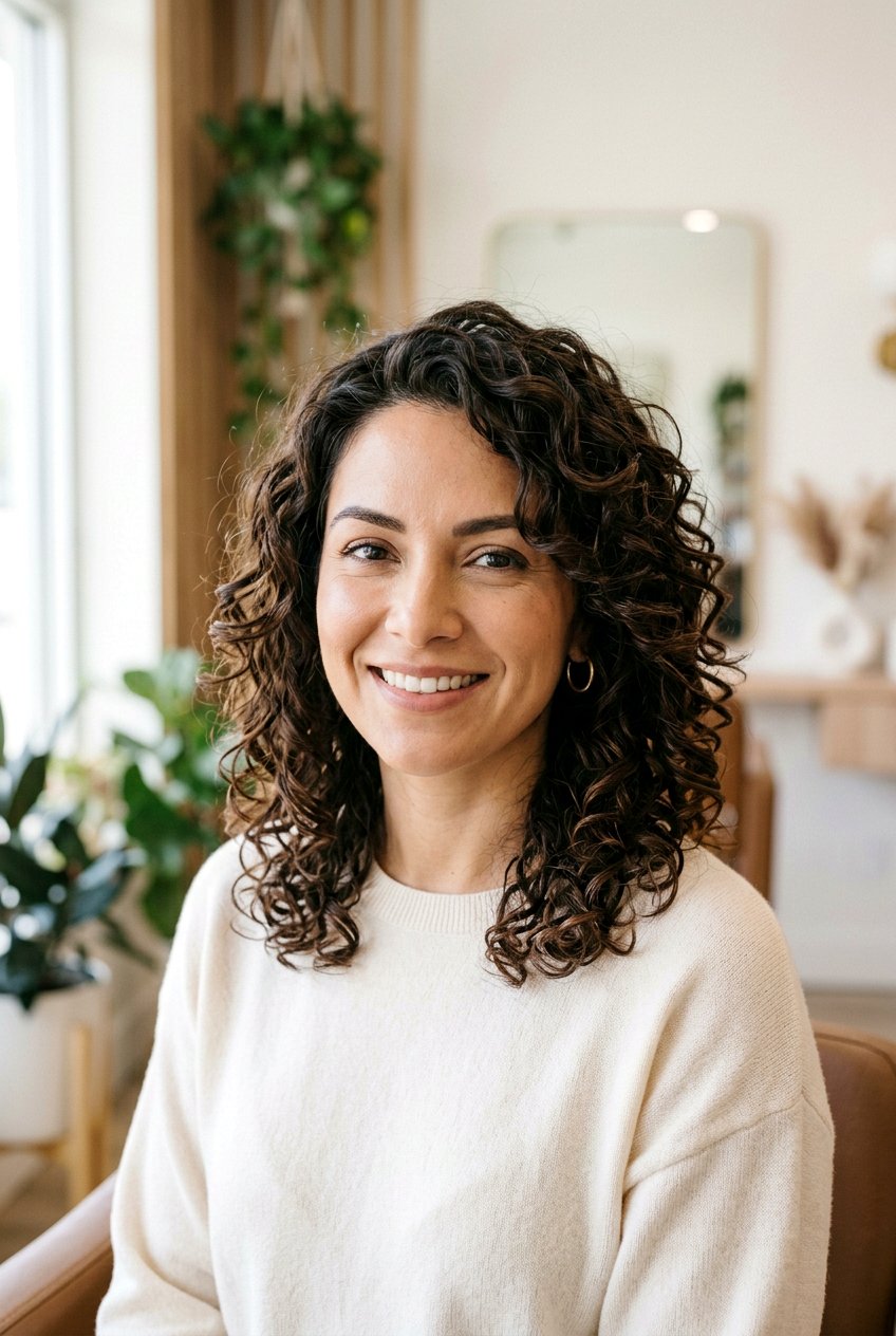 20 Perfect Curly Haircut for Heart Shaped Face to Balance Look