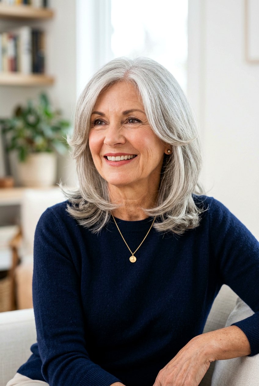 Medium Layered Cut With Face Framing Layers Over 60 - 20 medium haircut for women over 60 with layers - 20 medium haircut for women over 60 with layers