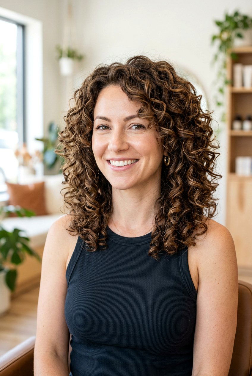 Medium Layered Cut With Fluffy Curls - 20 medium haircut for oval face women - 20 medium haircut for oval face women