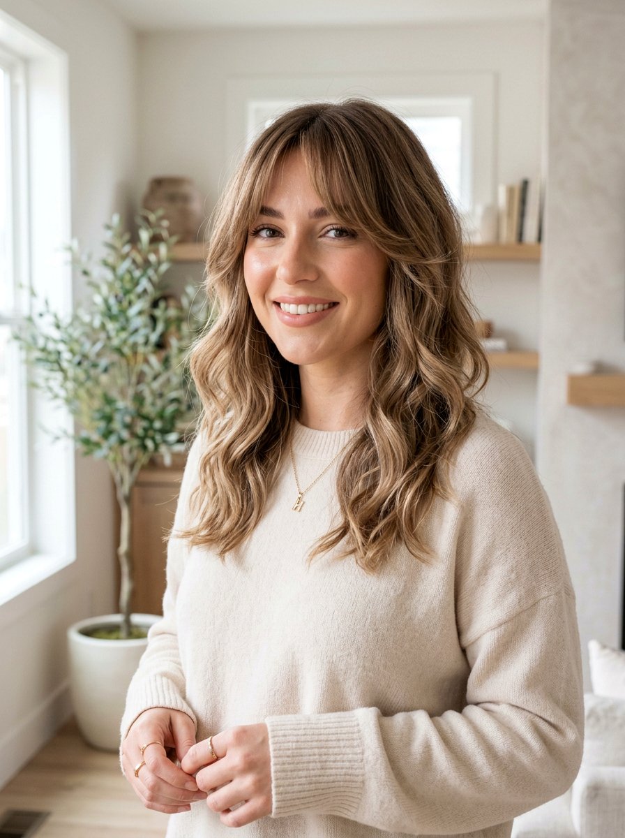 Medium Layered Haircut With Curtain Bangs - 20 polished medium layered haircut - 20 polished medium layered haircut