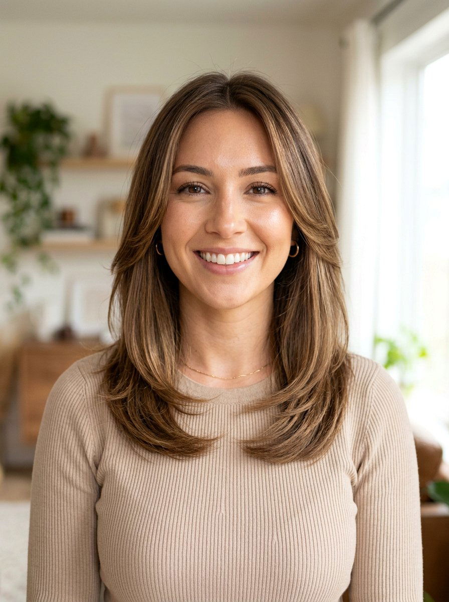 Medium Layered Haircut With Face Framing - 20 polished medium layered haircut - 20 polished medium layered haircut