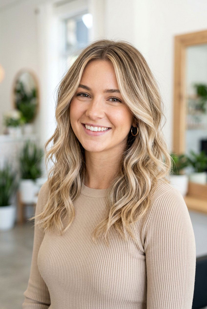 Medium Layered Haircut With Invisible Layers And Highlights - 20 medium haircut with invisible layers - 20 medium haircut with invisible layers