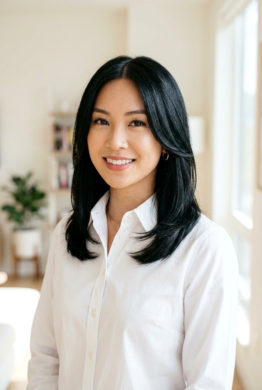 Medium Layered Haircut With Middle Part - 20 medium haircut with face framing layers - 20 medium haircut with face framing layers