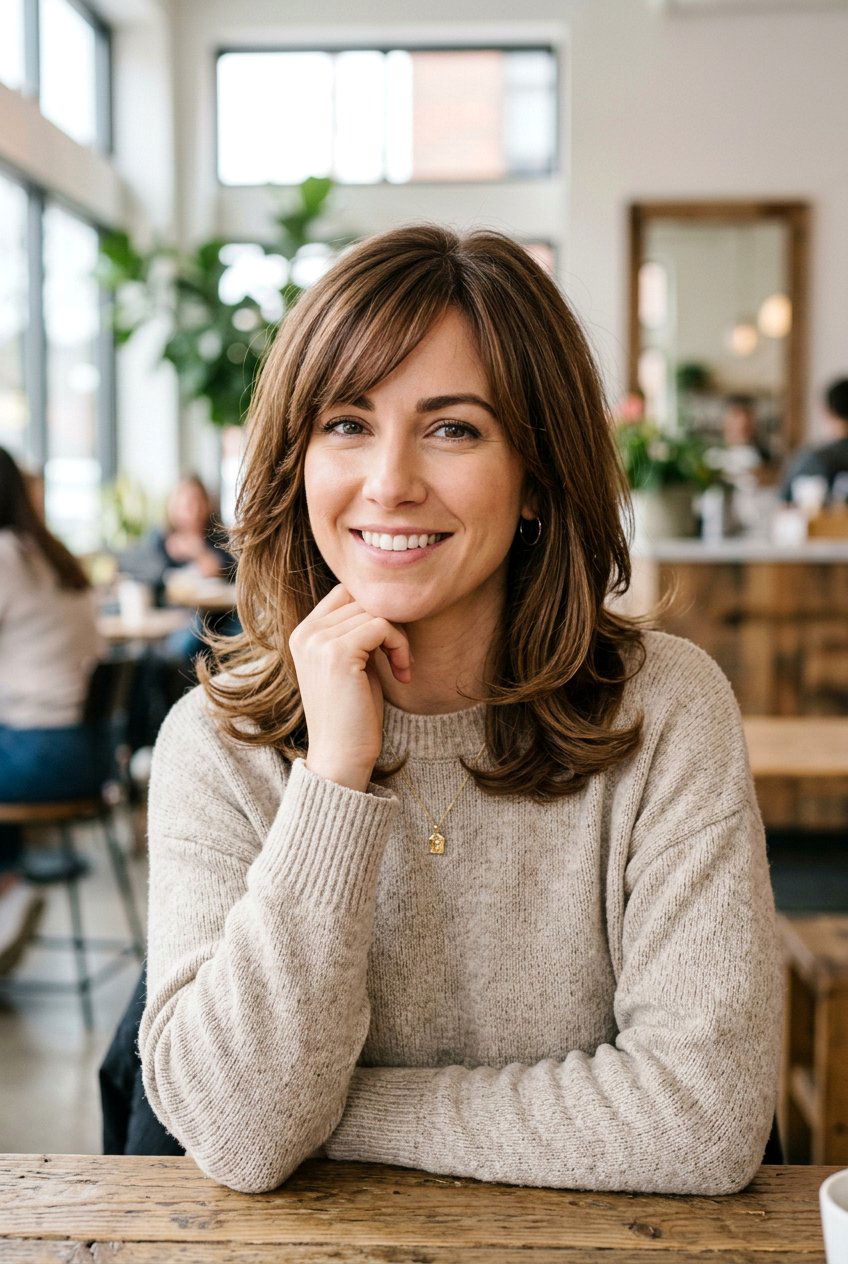 Medium Layered Haircut With Side Bangs - 20 layered haircut with side bangs - 20 layered haircut with side bangs