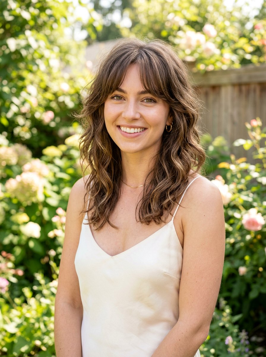 Medium Layered Shag With Curtain Fringe - 20 layered shag with curtain fringe - 20 layered shag with curtain fringe