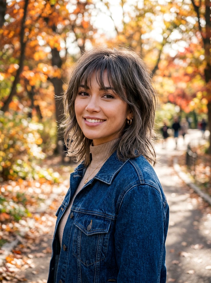 Medium Layered Wolf Cut With Soft Bangs - 20 layered wolf cut with soft bangs - 20 layered wolf cut with soft bangs