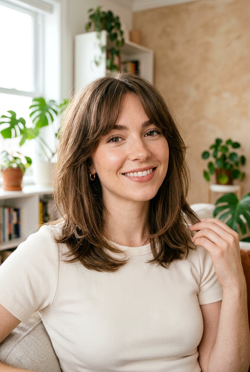 Medium Length 70s Curtain Bangs Haircut - 20 70s curtain bangs hairstyle - 20 70s curtain bangs hairstyle