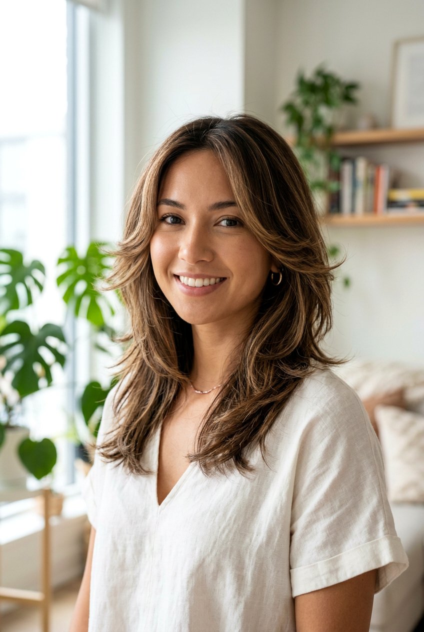 Medium Length Butterfly Cut For Oval Face - 20 medium haircut for oval face women - 20 medium haircut for oval face women