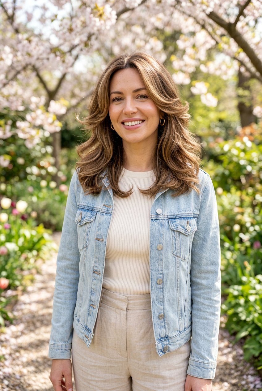 Medium Length Butterfly Haircut With Face Framing - 20 face framing haircut for medium hair - 20 face framing haircut for medium hair