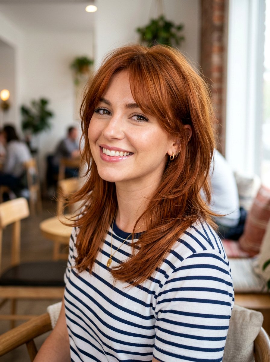 Medium Length Copper Wolf Cut - 20 copper wolf cut color ideas - 20 copper wolf cut color ideas