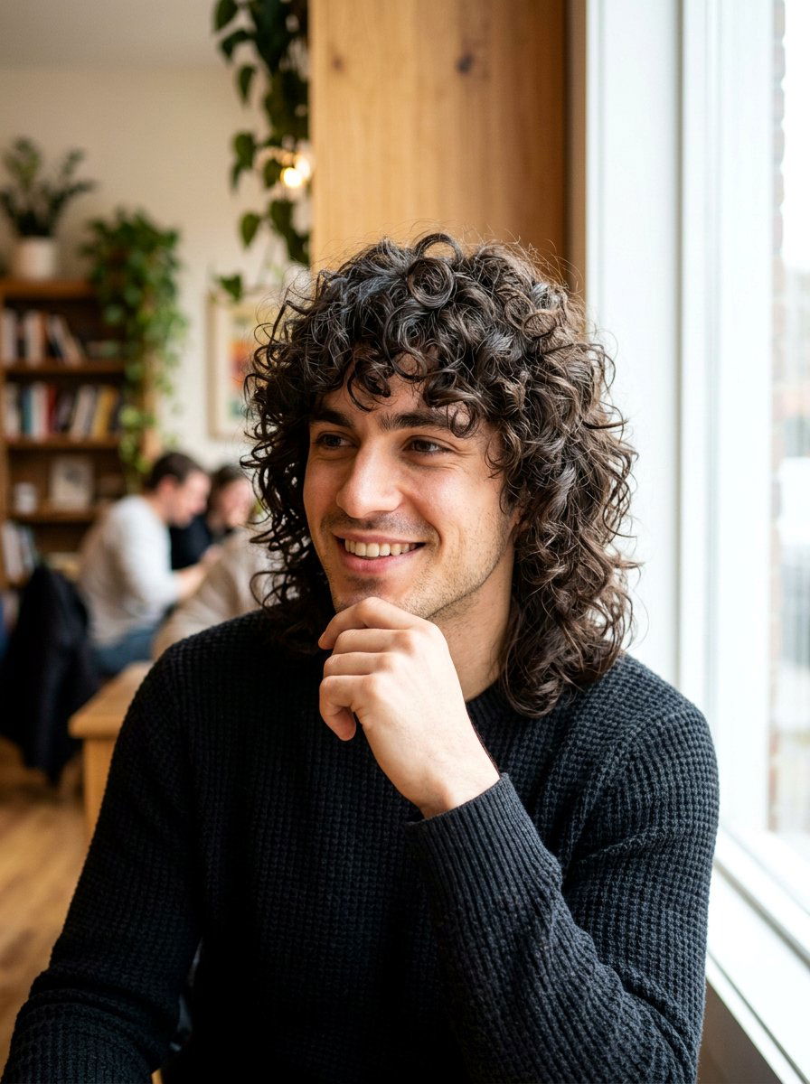 Medium Length Curly Wolf Cut - 20 wolf cut men curly hair - 20 wolf cut men curly hair