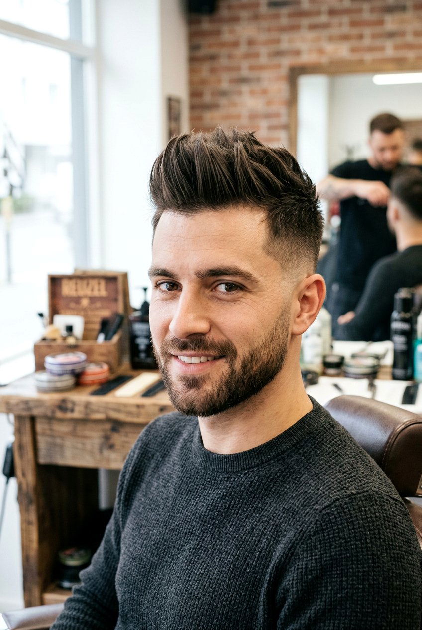 Medium Length Faux Hawk - 20 medium length hairstyles for men - 20 medium length hairstyles for men