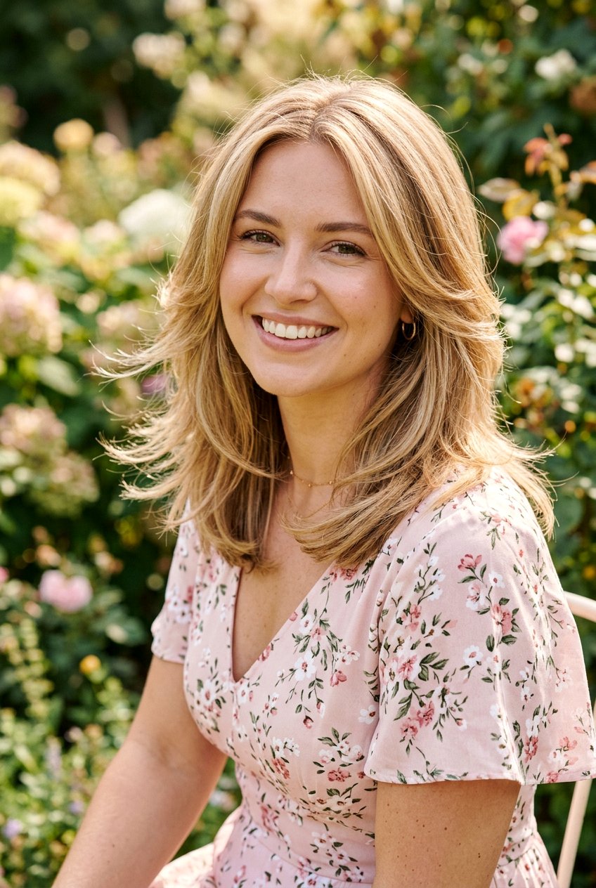 Medium Length Feathered Cut With Layers - 20 feather cut to reduce volume in thick hair - 20 feather cut to reduce volume in thick hair