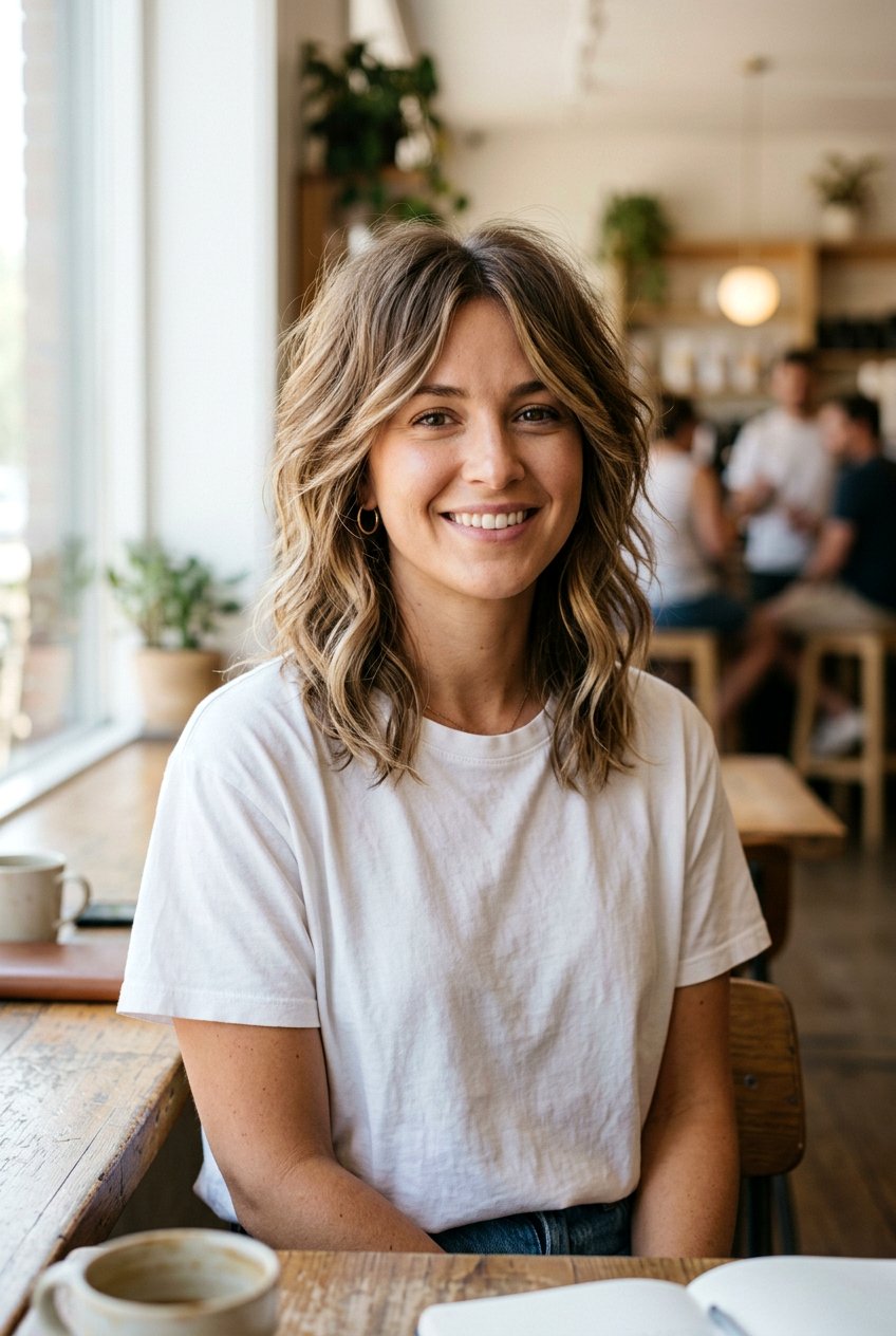 Medium Length Feathered Shag - 20 medium haircut with feathered layers - 20 medium haircut with feathered layers