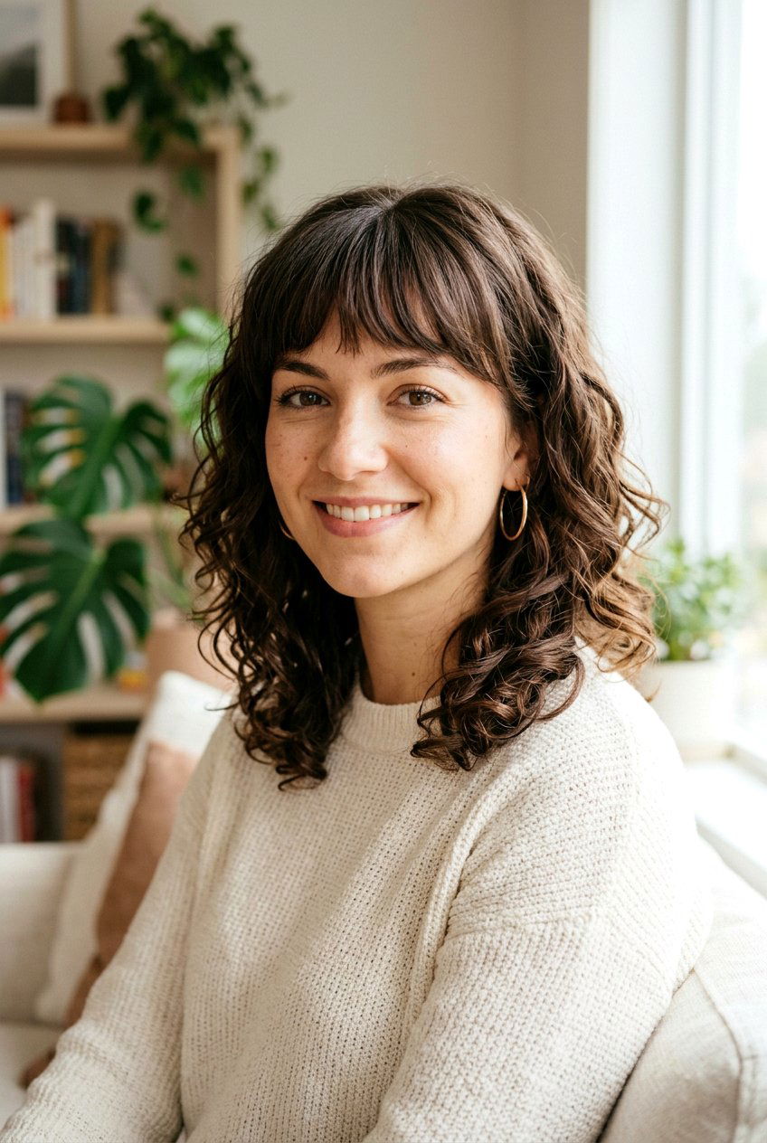 Medium Length French Bob - 20 curly hairstyles for medium hair - 20 curly hairstyles for medium hair