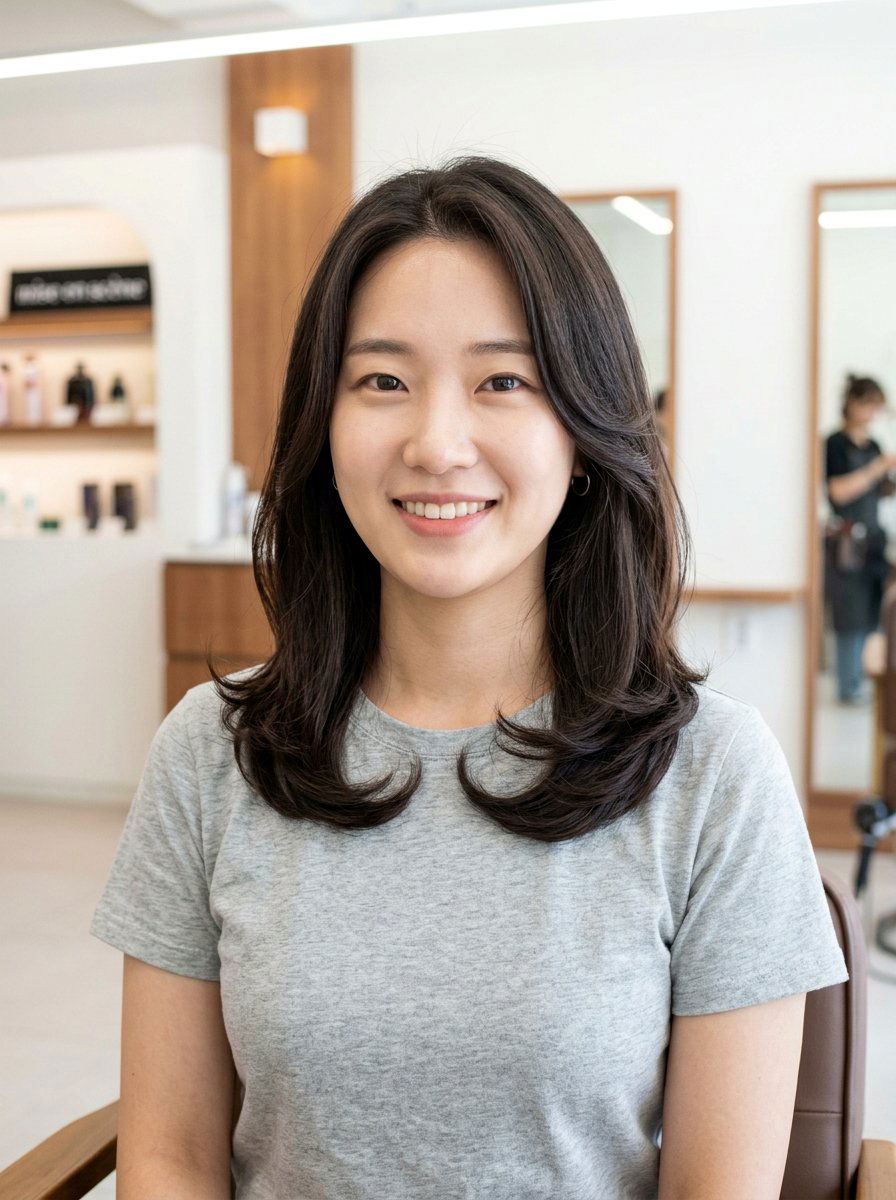 Medium Length Korean C Curl Perm - 20 korean c curl perm - 20 korean c curl perm