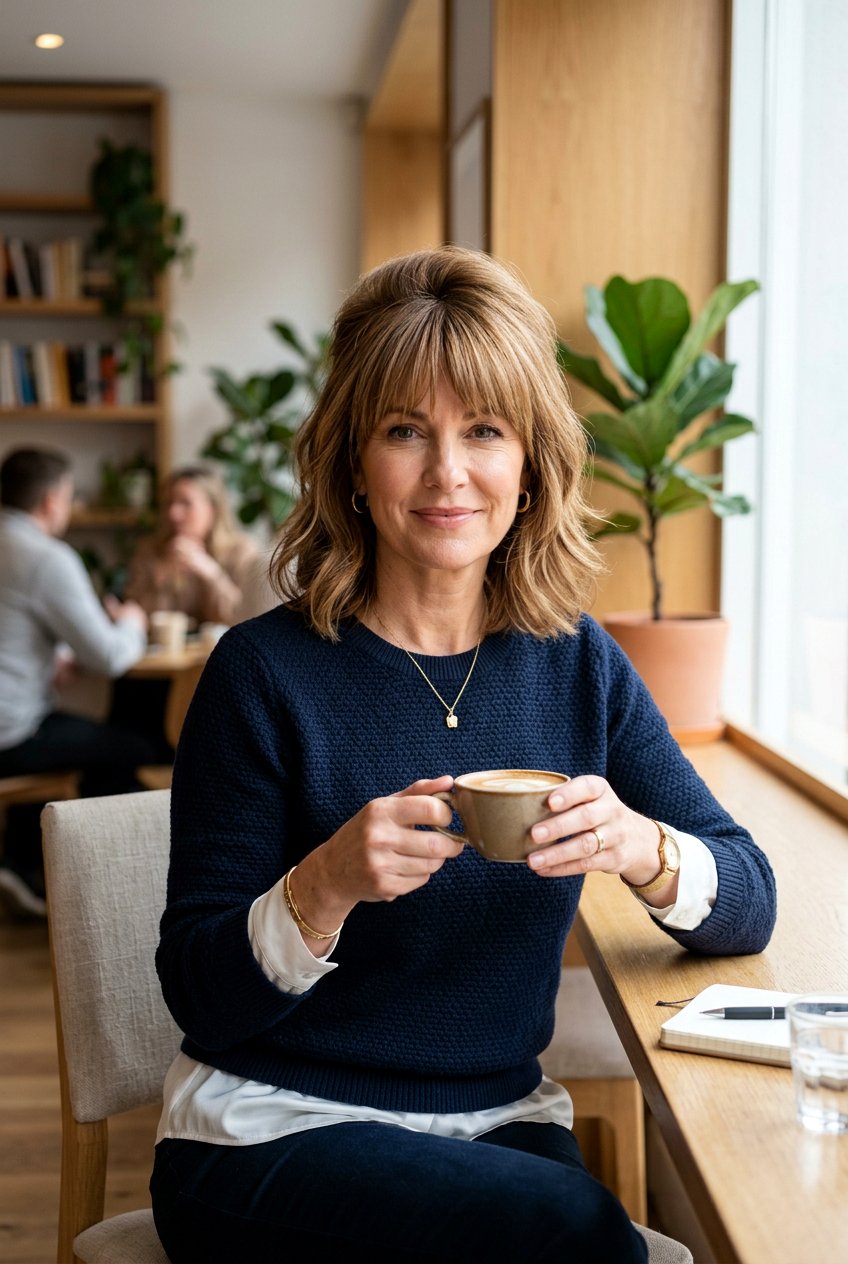 Medium Length Layered Bob With Bangs For Women Over 40 - 20 medium haircut for women over 40 - 20 medium haircut for women over 40