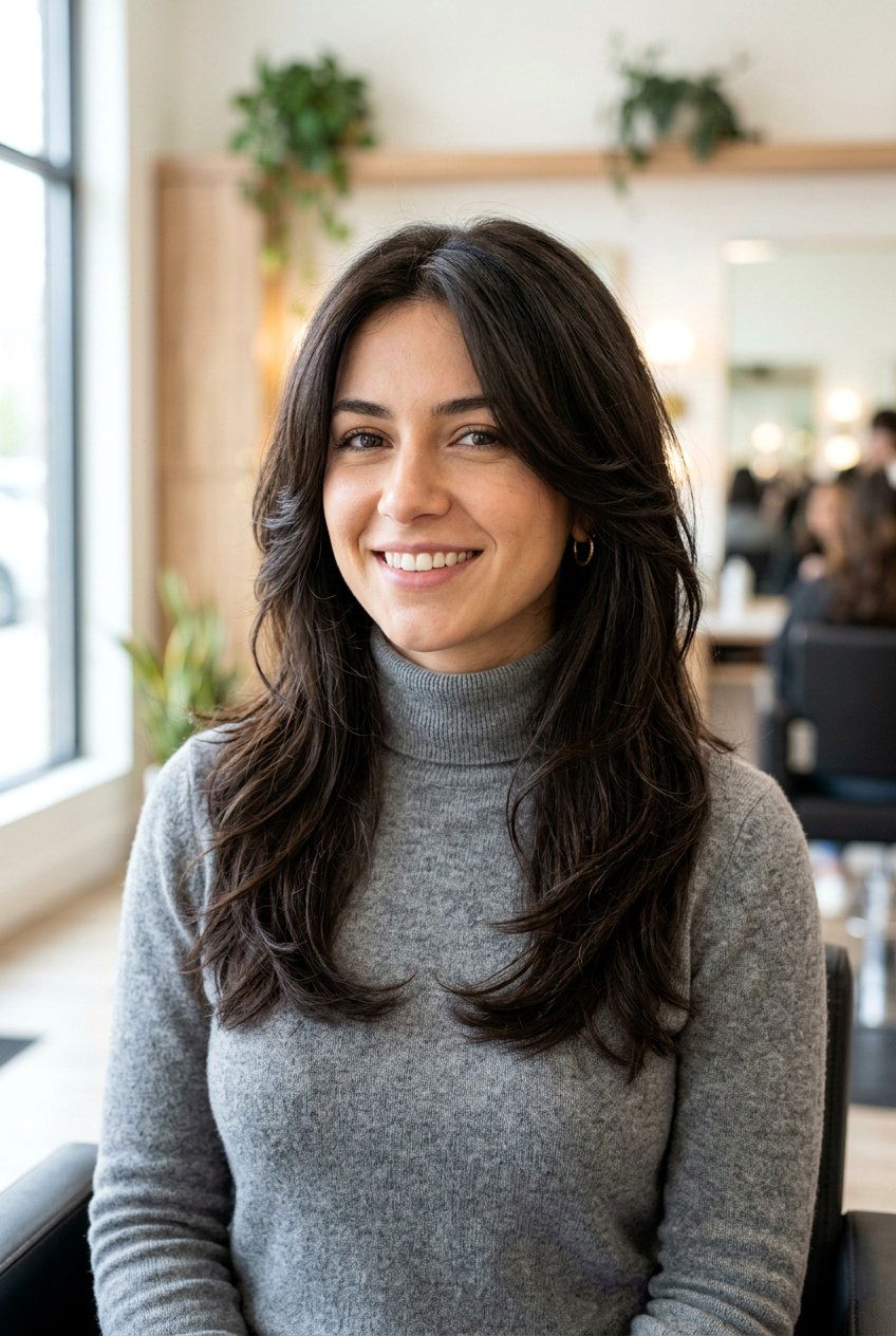 Medium Length Layered Haircut - 20 low maintenance cut for women with glasses - 20 low maintenance cut for women with glasses