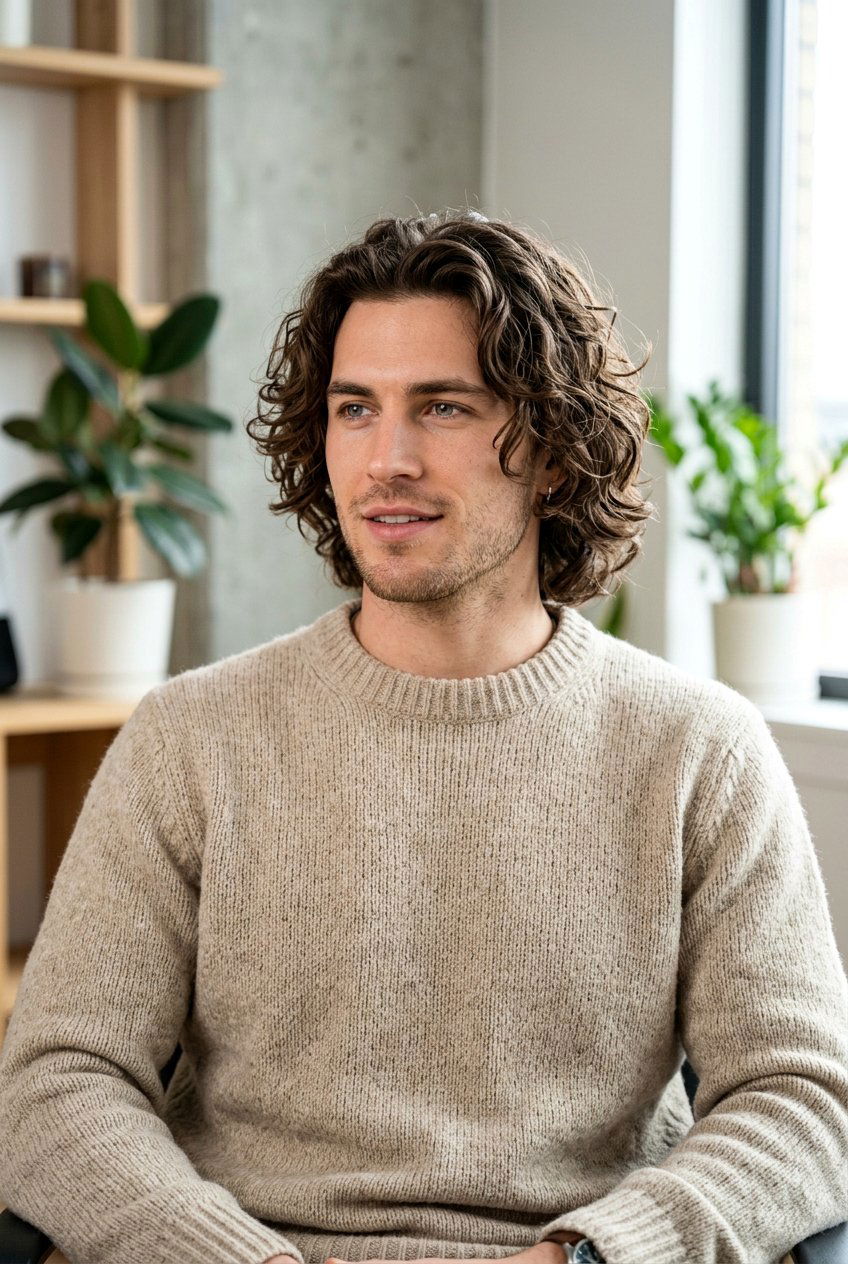 Medium Length Loose Perm Men - 20 loose perm for men - 20 loose perm for men