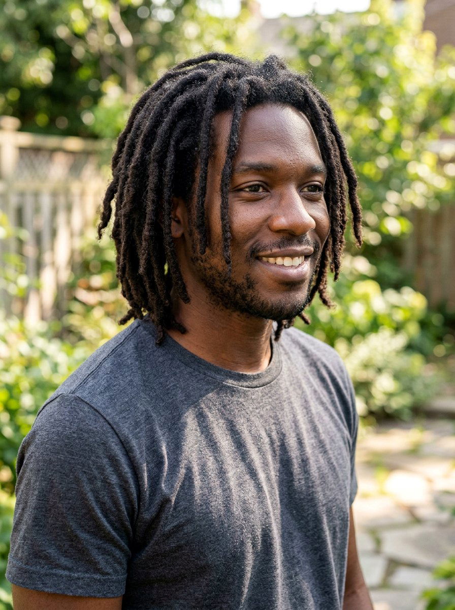 Medium Length Semi Freeform Locs For Men - 20 semi freeform loc styles men - 20 semi freeform loc styles men