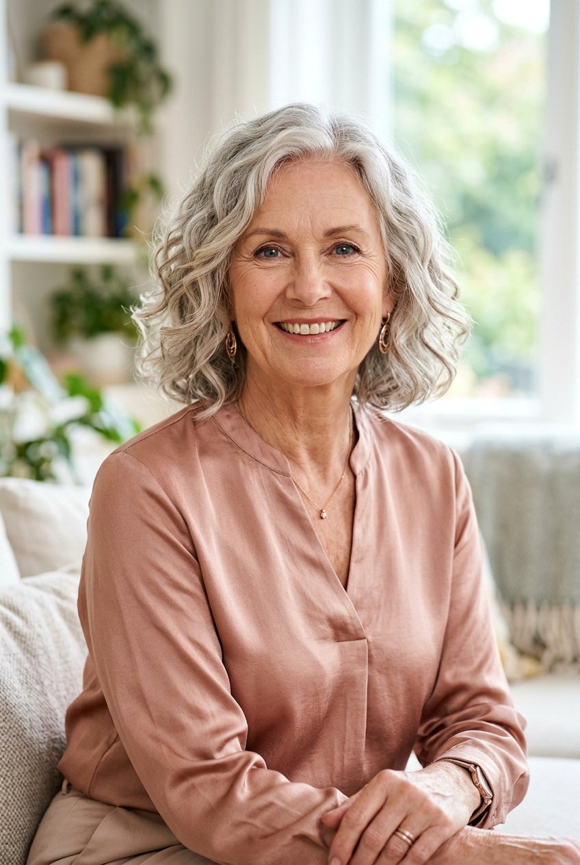 Medium Length Softly Curled Bob - 20 medium haircut for women over 70 - 20 medium haircut for women over 70