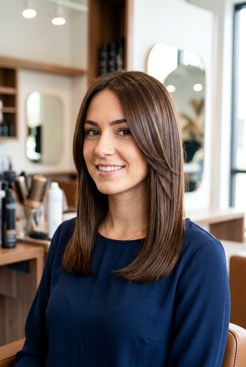 Medium Length Straight Haircut With Face Framing Layers - 20 medium haircut with face framing layers - 20 medium haircut with face framing layers