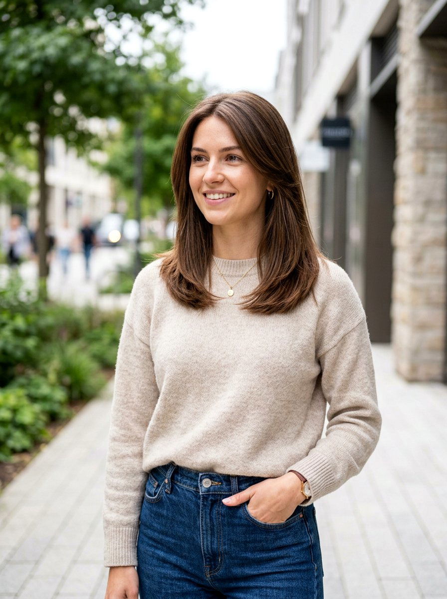 Medium Length Straight Haircut With Soft Layers - 20 straight haircut with soft layers - 20 straight haircut with soft layers