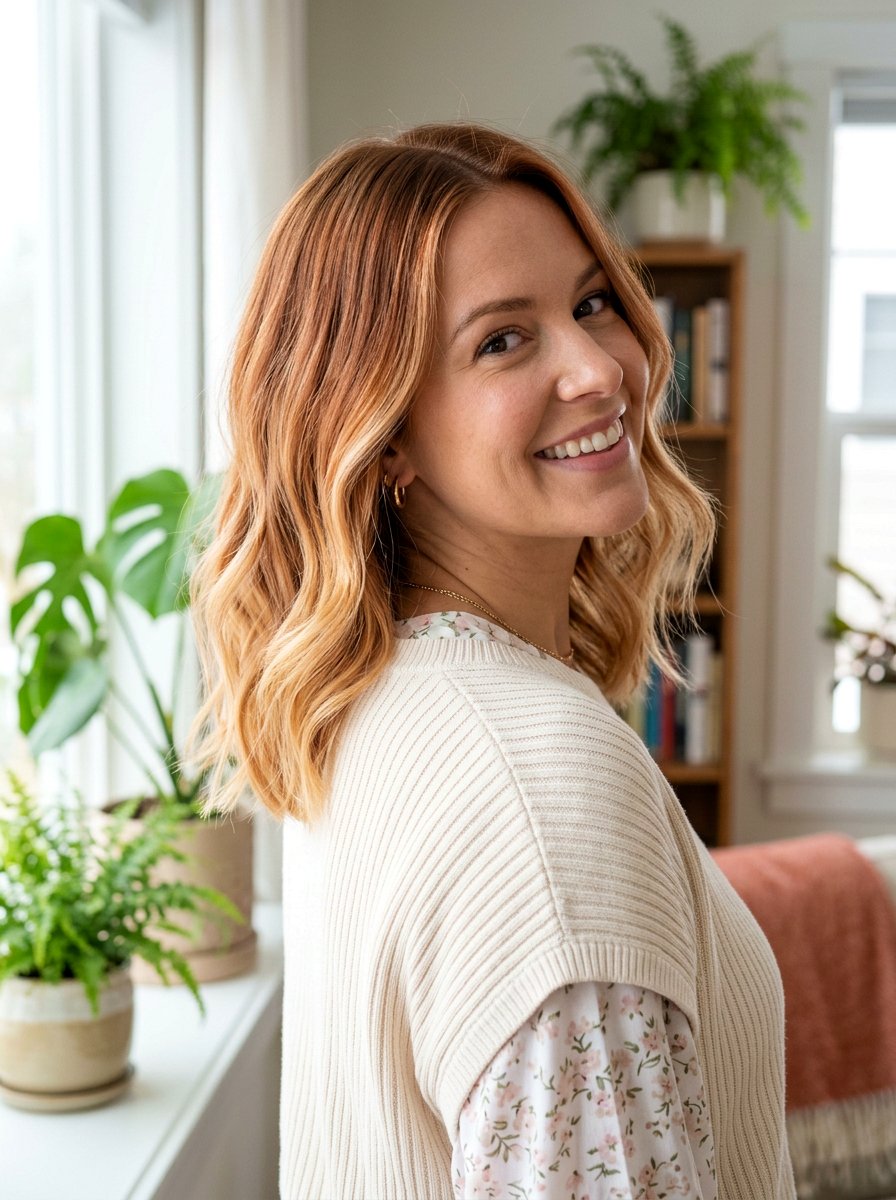 Medium Length Strawberry Blonde Balayage - 20 spring strawberry blonde balayage - 20 spring strawberry blonde balayage