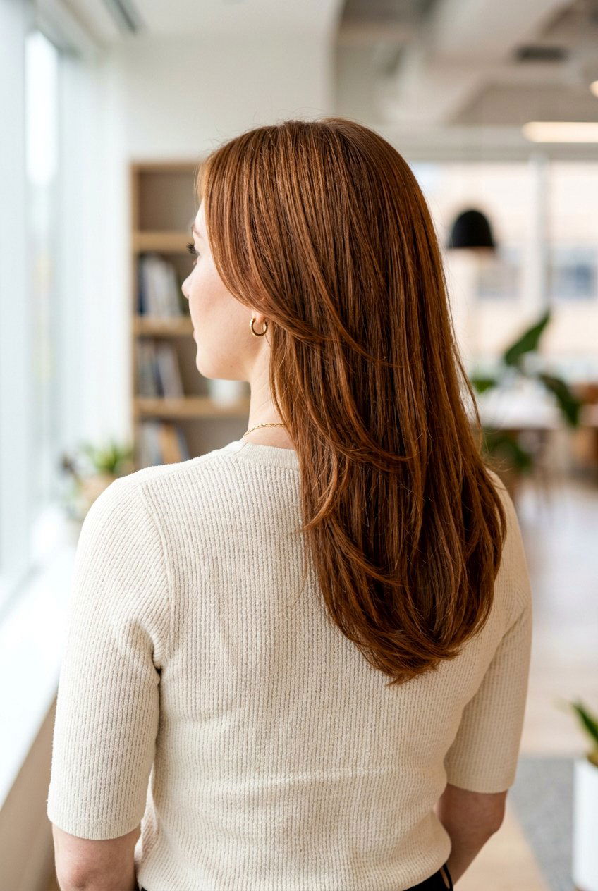 Medium Length U Cut With Layers - 20 polished layered haircut for work - 20 polished layered haircut for work