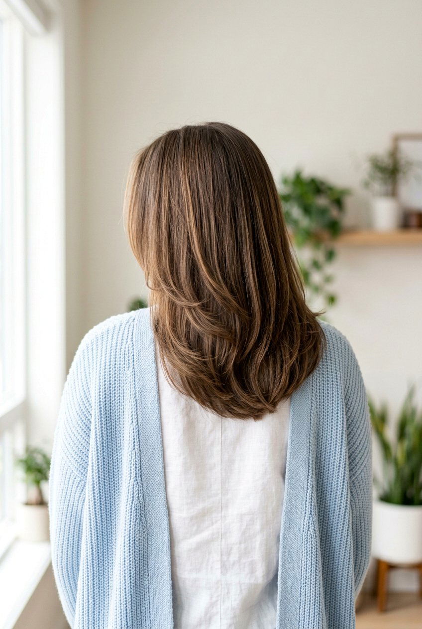 Medium Length U Cut - 20 airy layered haircut for thick hair women - 20 airy layered haircut for thick hair women