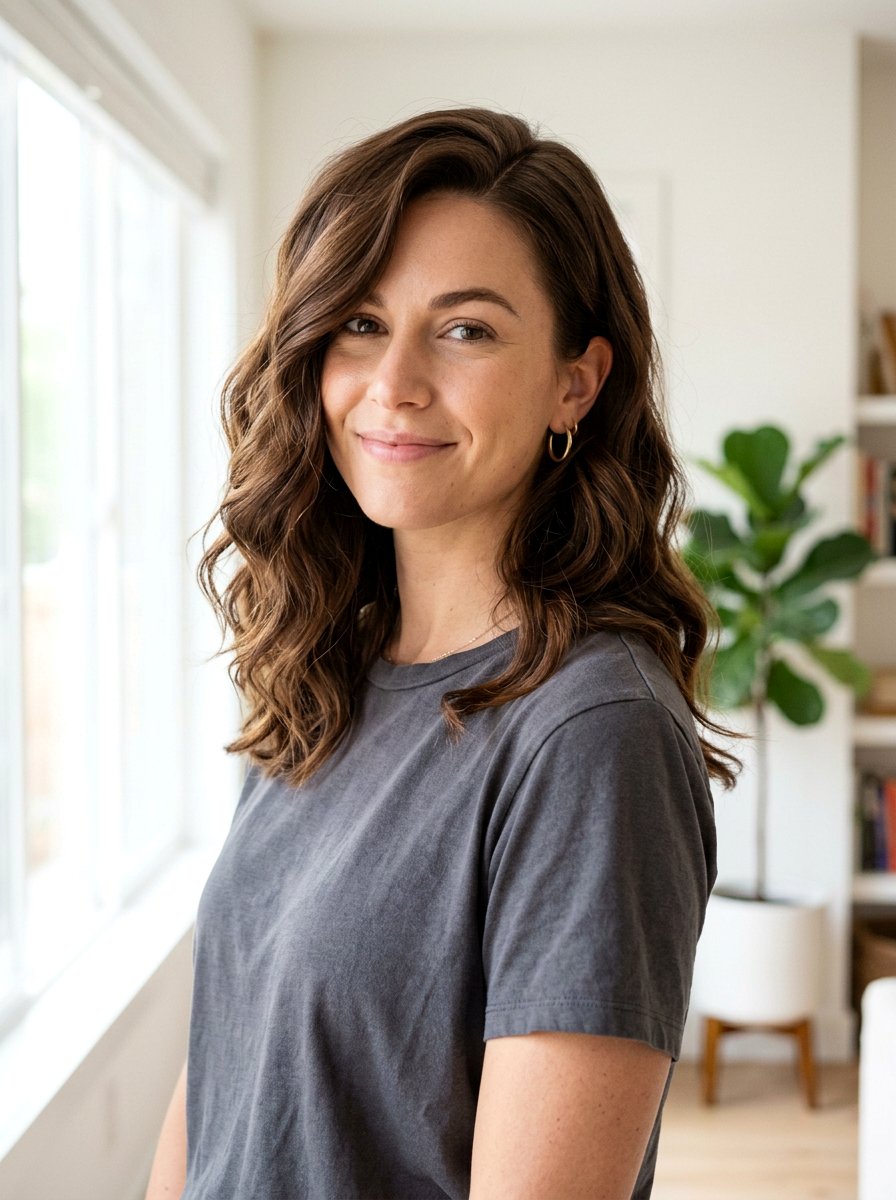 Medium Length Wavy Hair With Deep Side Part - 20 wavy haircut with deep side part - 20 wavy haircut with deep side part