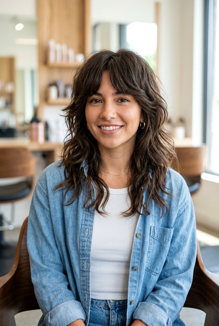 Medium Length Wolf Cut - 20 wolf cut for oval face women - 20 wolf cut for oval face women