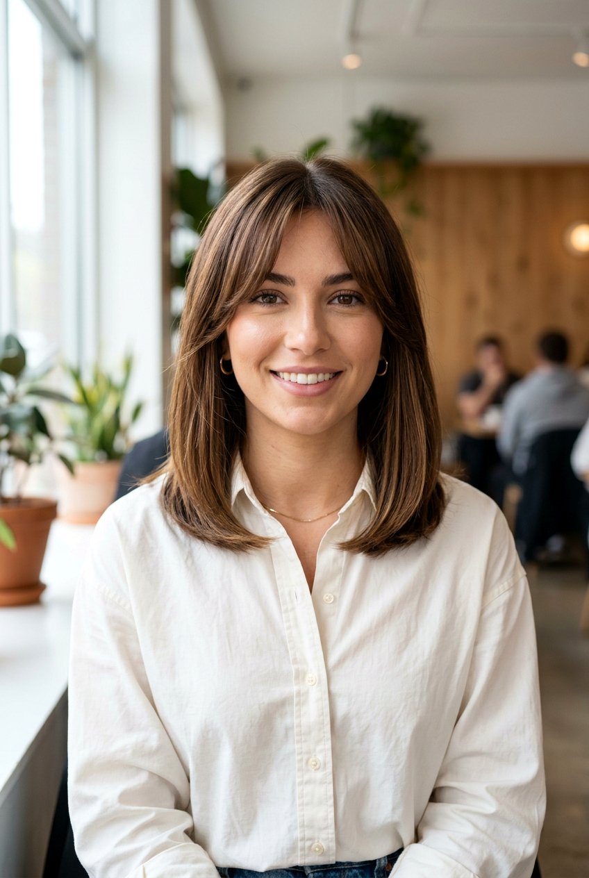 Medium Lob Haircut With Curtain Bangs - 20 medium hair with curtain bangs - 20 medium hair with curtain bangs