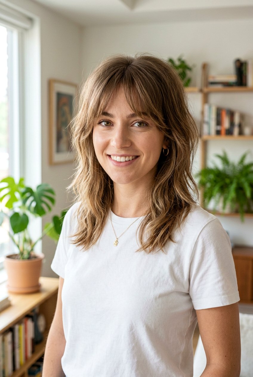 Medium Octopus Haircut With Wispy Curtain Bangs - 20 octopus haircut with curtain bangs - 20 octopus haircut with curtain bangs