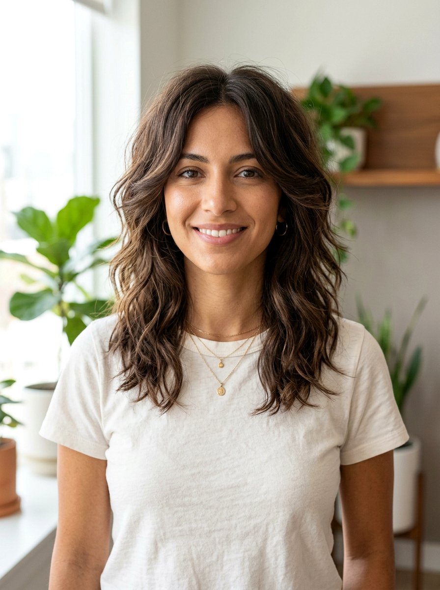 Medium Razor Shag With Face Framing Layers - 20 razor shag for thick hair - 20 razor shag for thick hair