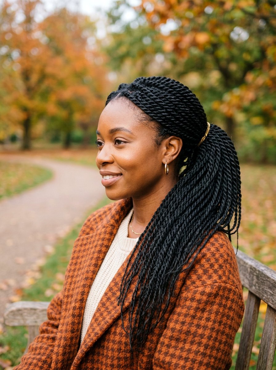 Medium Senegalese Twist Ponytail - 20 senegalese twists ponytail - 20 senegalese twists ponytail
