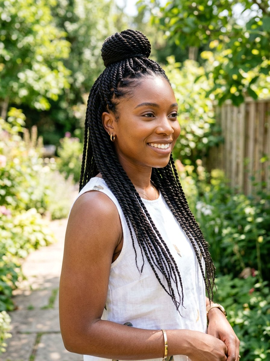 Medium Senegalese Twists - 20 summer protective styles for black women - 20 summer protective styles for black women