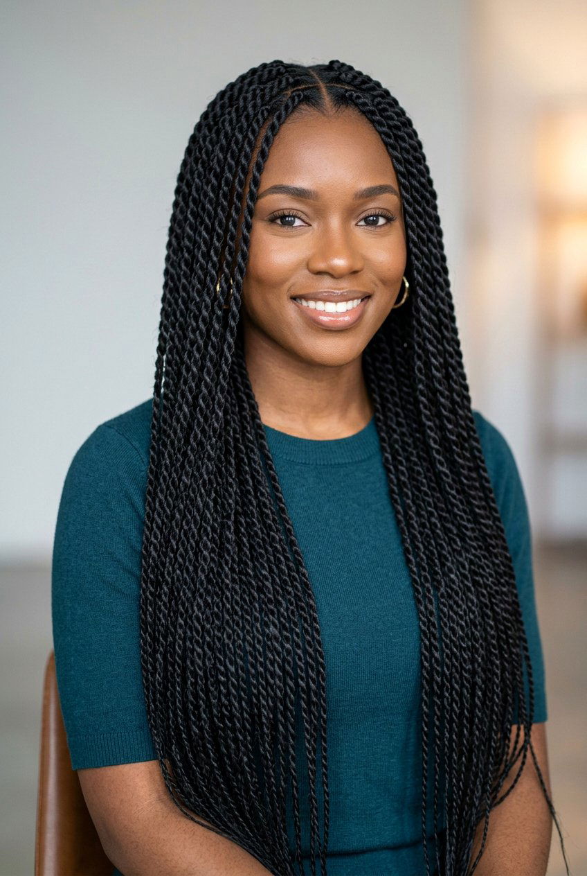 Medium Senegalese twists - 20 senegalese twists hairstyles - 20 senegalese twists hairstyles