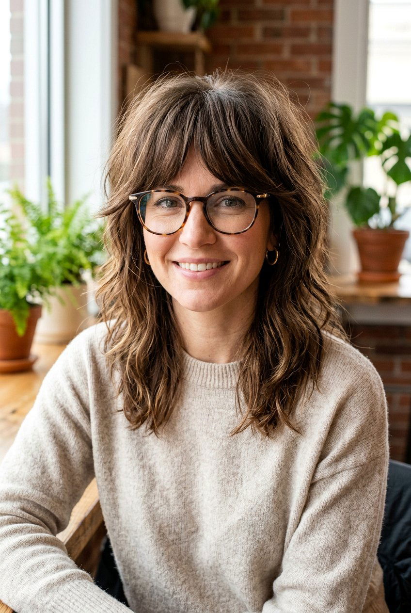 Medium Shag For Thick Hair With Glasses - 20 medium shag for women with glasses - 20 medium shag for women with glasses