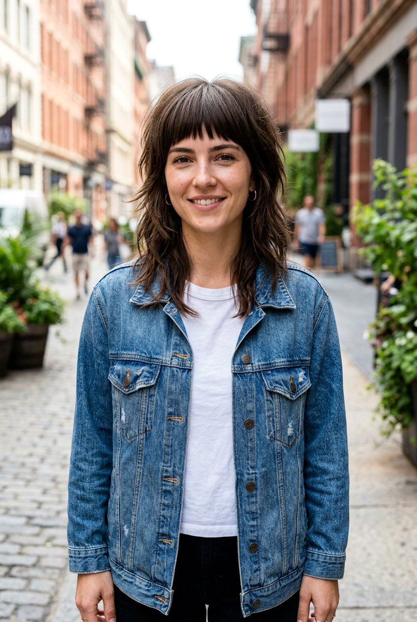 Medium Shag Haircut With Blunt Bangs - 20 medium hair with blunt bangs - 20 medium hair with blunt bangs