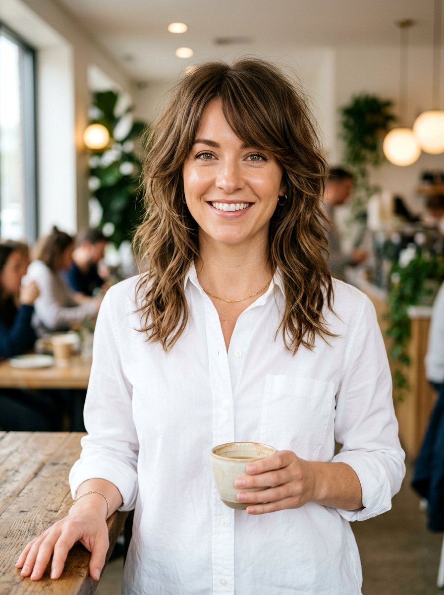 Medium Shag Haircut With Side Bangs - 20 elegant shag haircut for older women - 20 elegant shag haircut for older women